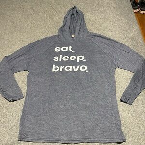 Eat.  Sleep.  Bravo hooded long sleeve tee, M